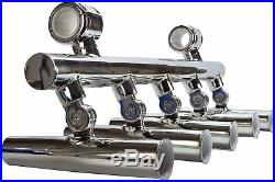 5 Fishing Rod Holder Boat T Top Console Rocket Launcher for 1-1/2 to 1-3/4 RBM