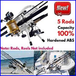 5 Fishing Rod Holder Rack Pole Carrier Caddy Boat Truck Transport Offshore Lake