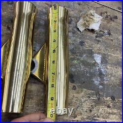 5 Gold Used Weld On Fishing Rod Holders with Inserts