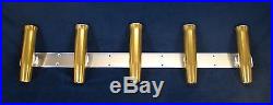 5 Pole GOLD Rocket Launcher Rod Holders For Boat Fishing Rod Holders