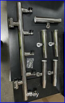 5 Rod Fishing Rod Holders, Adjustable 316 Stainless Steel Fishing Rod Launcher 5 Rod Fishing Rod Holders, Adjustable 316 Stainless Steel Fishing Rod Launcher