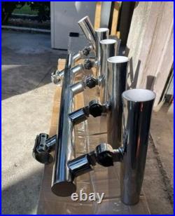5 Rod Fishing Rod Holders, Adjustable 316 Stainless Steel Fishing Rod Launcher 5 Rod Fishing Rod Holders, Adjustable 316 Stainless Steel Fishing Rod Launcher