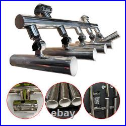 5 Rod Holder Fishing Console Boat T Top Rocket Launcher Stainless Steel 2Clamp