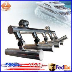 5 Rod Holder Fishing Console Boat T Top Rocket Launcher Stainless Steel USA