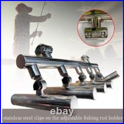 5 Rod Holder Fishing Console Boat T Top Rocket Launcher Stainless Steel new