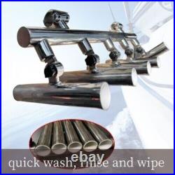 5 Rod Holder Fishing Console Boat T Top Rocket Launcher Stainless Steel new