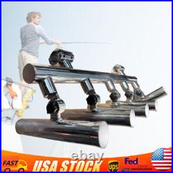 5 Rod Holder Fishing Console Stand Boat T-Top Rocket Launcher Stainless Steel