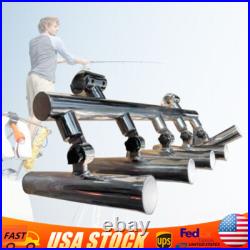 5 Rod Holder Fishing Console Stand Boat T-Top Rocket Launcher Stainless Steel 5 Rod Holder Fishing Console Stand Boat T-Top Rocket Launcher Stainless Steel
