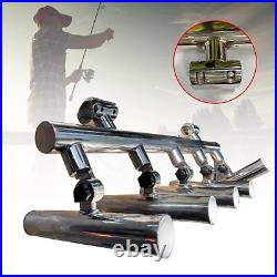 5 Rod Holders, Adjustable Stainless Steel Fishing Rod Holder 2 Clamp on 1''-1-1/4