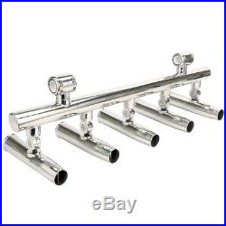 5 Rod Holders Angle Adjustable Rod Holders for Rail 1 to 1-1/4 for T-Top, Tower