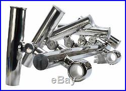 5-Tube Adjustable Console Boat T-Top Rocket Launcher Rod Holders Stainless Steel