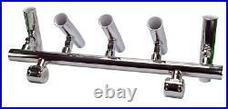 5 Tube Adjustable Fishing Console Boat T Top Rod Holder for 1-1/2 to 1-3/4