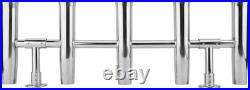 5 Tube Adjustable Fishing Rod Holders Stainless Steel Rocket Launcher 360 Degree