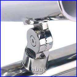 5 Tube Adjustable Stainless Boat Fishing Rod Holder Clamp for Rail 1 or 1-1/4