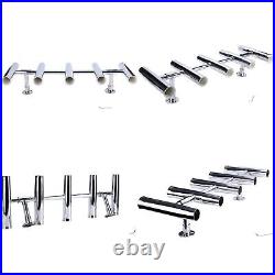 5 Tube Adjustable Stainless Rocket Launcher Rod Holders, Can Be Rotated 360 Deg