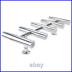 5 Tube Adjustable Stainless Rocket Launcher Rod Holders, Can Be Rotated 360 Deg