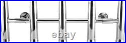 5 Tube Adjustable Stainless Steel Rocket Launcher Boat Fishing Rod Holder 360°
