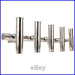 5 Tube Adjustable Stainless Wall/Top Mounted Rod Holder -9995S AM -BM