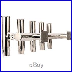 5 Tube Adjustable Stainless Wall/Top Mounted Rod Holder -9995S AM -BM