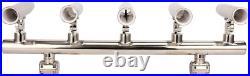 5 Tube Boat Fishing Rod Holder Stainless Steel Rocket Launcher Rail 1 to 1-1/4