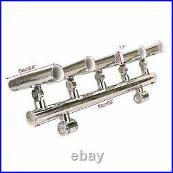 5 Tube Fishing Rod Holders Stainless Boat Fishing Rod Holders Rails 1to 1-1/4