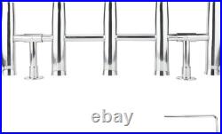 5 Tube Stainless Steel Adjustable Fishing Rod Holders Rocket Launcher Rod Holder