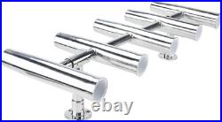 5 Tube Stainless Steel Adjustable Fishing Rod Holders Rocket Launcher Rod Holder