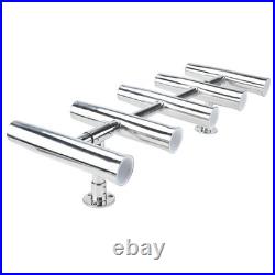 5 Tube Stainless Steel Fishing Rod Holders 360 Degree Rocket Launcher Adjustable