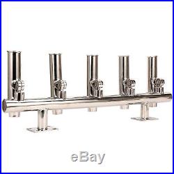 5 Tube Stainless Steel Rod Holder Can Be Adjusted To Different Angles Rod Holder