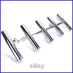 5 Tubes Adjustable Stainless Rocket Launcher Rod Holder, Can be Rotated 360 Deg