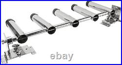 5 Tubes Fishing Rod Rack Adjustable Stainless Steel Boat Pole Rod Holder Bracket