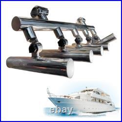 5 Tubes Rod Holder Fishing Console Boat Rocket Launcher Stainless Steel T Top