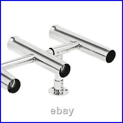 5 Tubes Rod Holder Fishing Console Boat Rocket Launcher Stainless Steel T Top US