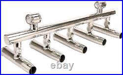 5 Tubes Rod Holders Boat T Top Rod Holder Rocket Launcher for Rails 1 to 1-1/4