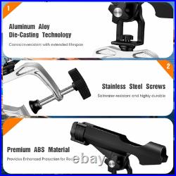 6 Pack Fishing Boat Rod Holder 360 Degree Adjustable with Large Clamp