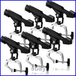6 Pack Fishing Boat Rod Holder 360 Degree Adjustable with Large Clamp