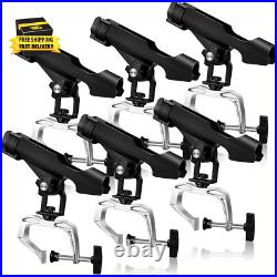 6 Pack Fishing Boat Rod Holder 360 Degree Adjustable with Large Clamp Boat Rod B 6 Pack Fishing Boat Rod Holder 360 Degree Adjustable with Large Clamp Boat Rod B