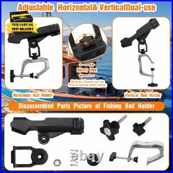 6 Pack Fishing Boat Rod Holder 360 Degree Adjustable with Large Clamp Boat Rod B 6 Pack Fishing Boat Rod Holder 360 Degree Adjustable with Large Clamp Boat Rod B