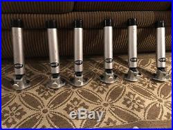 6 Pursuit Brand Aluminum Ratcheting Fishing Rod Holders - Used