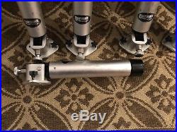 6 Pursuit Brand Aluminum Ratcheting Fishing Rod Holders - Used