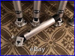 6 Pursuit Brand Aluminum Ratcheting Fishing Rod Holders - Used