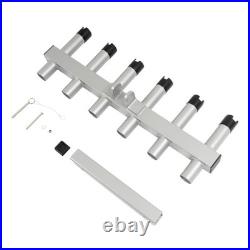 6-Rod Extender Fishing Rod Holder Rack For Truck 2 Hitch Receiver Aluminum