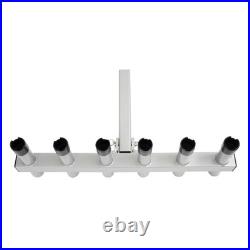 6-Rod Extender Fishing Rod Holder Rack For Truck 2 Hitch Receiver Aluminum
