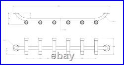 6 Rod Toolbox Mount Truck Fishing Rod Holder Rack 10 Polished Aluminum