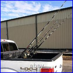 6 Rod truck bed aluminium and steel vertical rod and reel holder racks