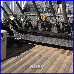 6 Rod truck bed aluminium and steel vertical rod and reel holder racks