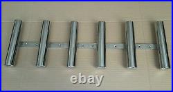 6 TUBE STAINLESS STEEL 316 BOAT FISHING ROD HOLDER (40 mm tube)