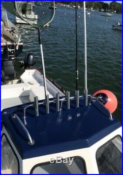 6-TUBE STAINLESS STEEL 316 BOAT FISHING ROD HOLDER (40mm tube)