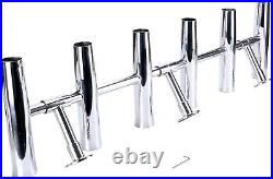 6 Tube 360 Degree Adjustable Stainless Steel Rocket Launcher Fishing Rod Holder