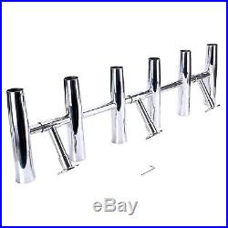 6 Tube Adjustable 304 Stainless Steel Rocket Launcher Rod Holders US FREE SHIP
